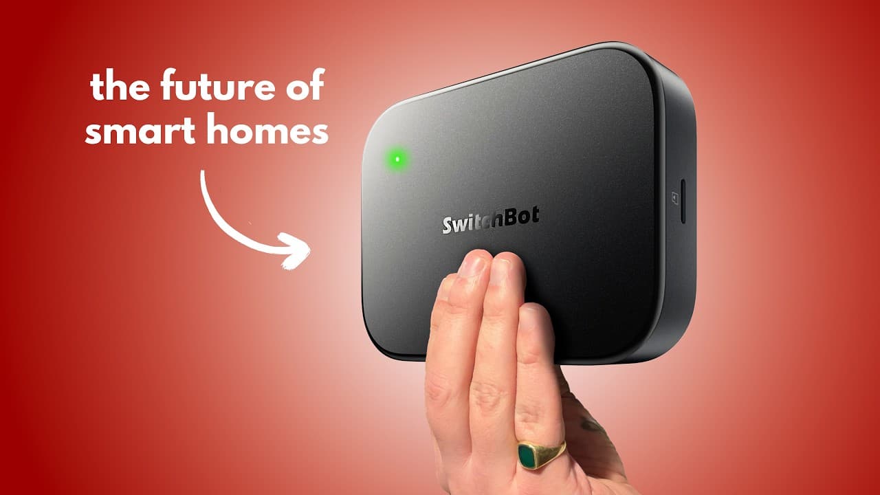 Stu's Reviews demonstrating the SwitchBot AI Hub smart home device