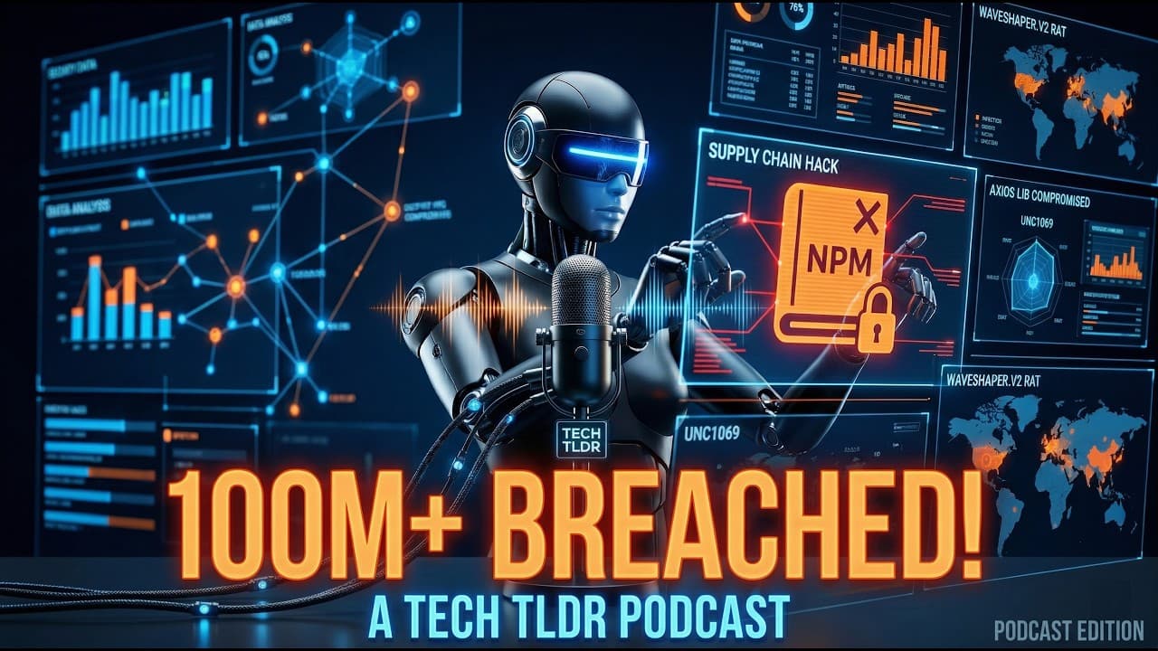 The Byte-Size Tech News TLDDR podcast deep-dive on the Axios npm supply chain attack
