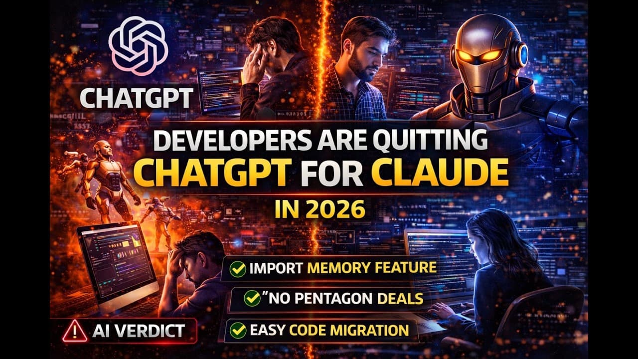 Ai Verdict YouTube thumbnail — Why Everyone is Abandoning ChatGPT for Claude in 2026