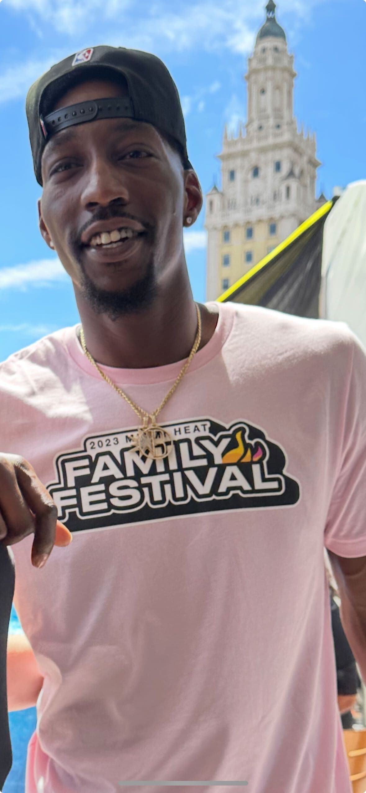 Bam Adebayo at the Miami Heat Family Festival in March 2023