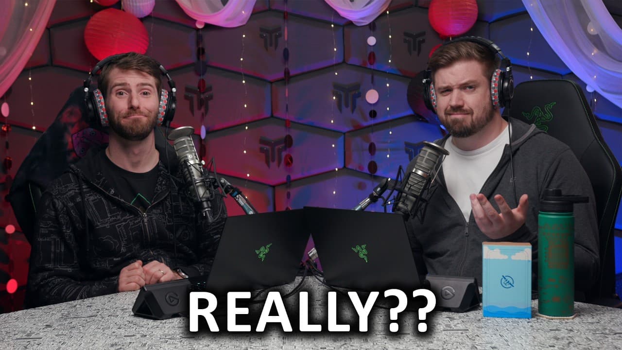 Linus Sebastian and Luke Lafrenière discussing the DLSS upscaling study on the WAN Show